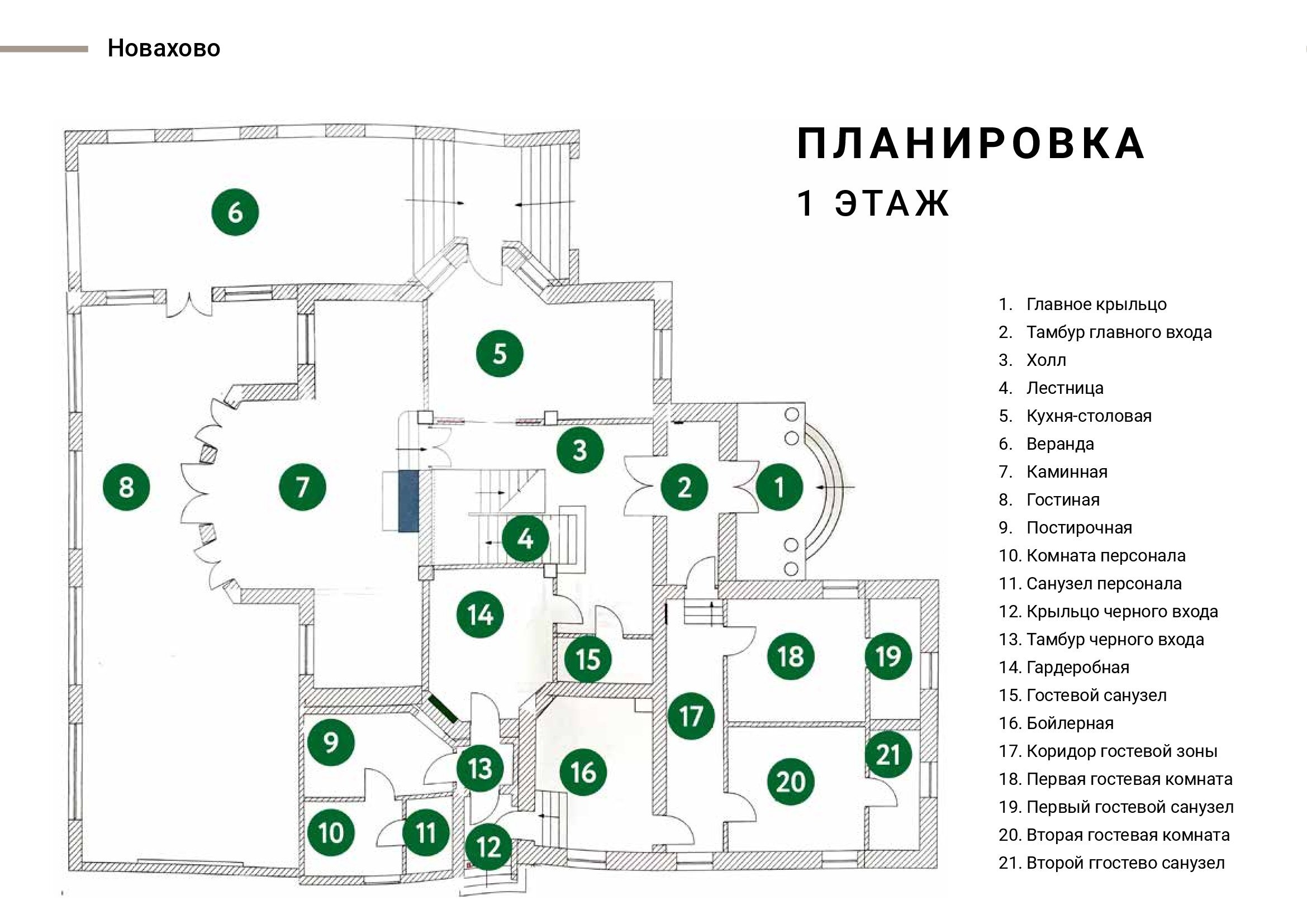 Новахово: дом площадью 750 кв.м на участке 18 сот. | ID 32331